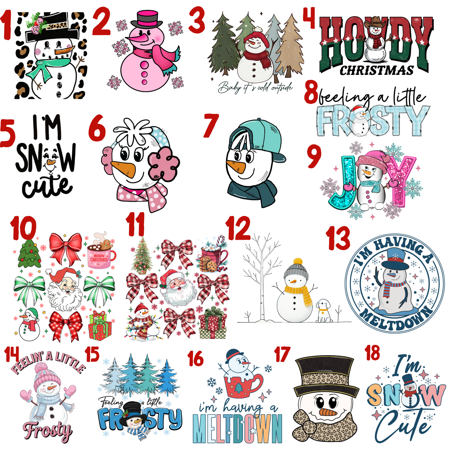 Snowman Spirit Days Shirts - 12+ Options