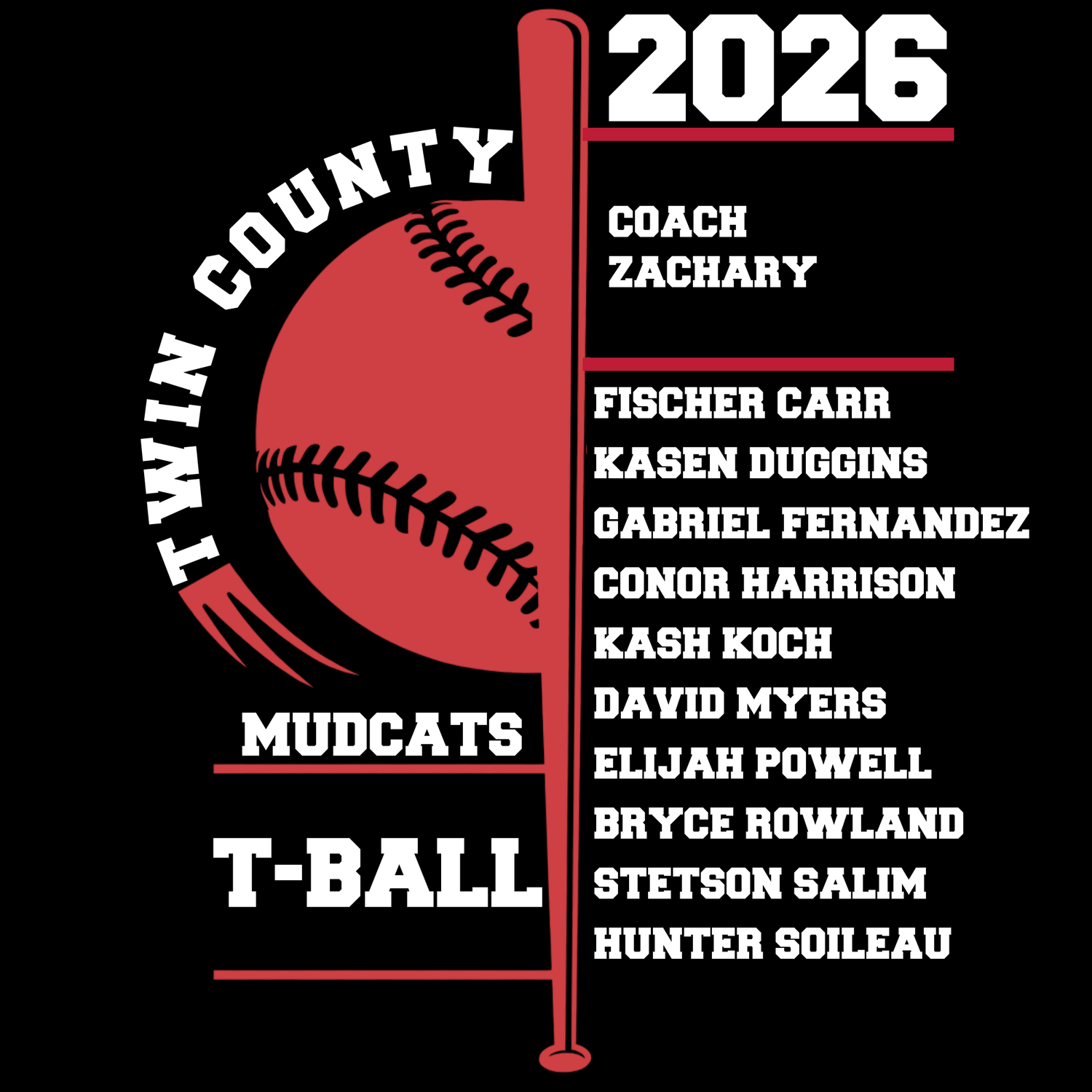 Mudcats Twin County Instructional T-Ball 2026