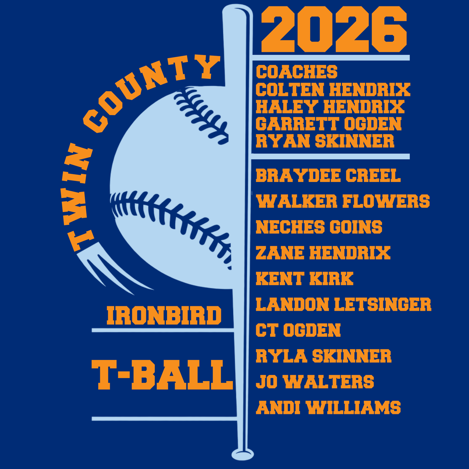 Ironbirds Twin County Instructional T-Ball 2026