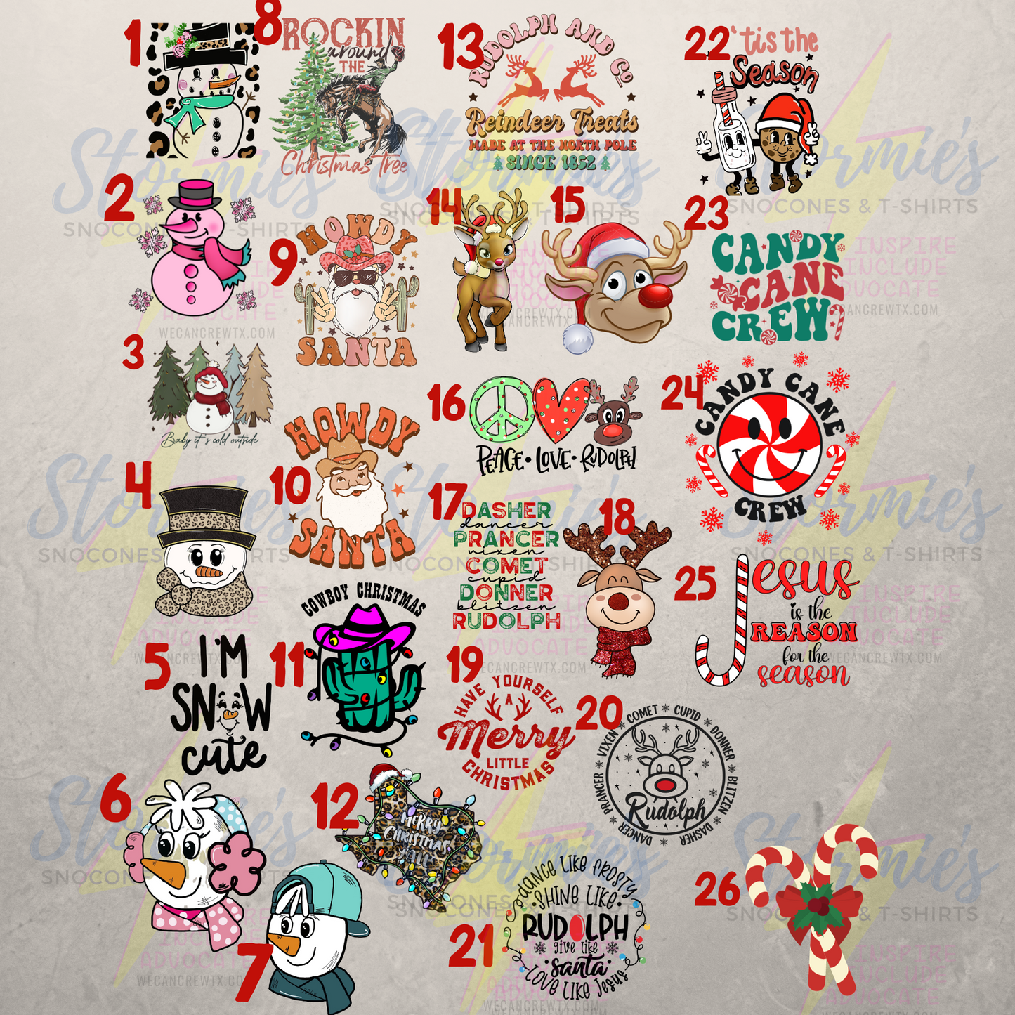 December Dress Up Days No Fuss 7 Shirt Pack 60+ Design Options