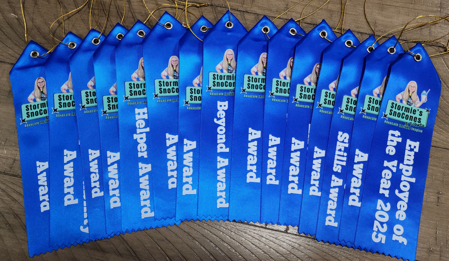 Custom Blue Ribbon Award