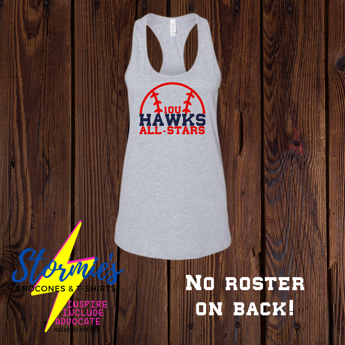 Hawks 10U Baseball All Stars 2024  Bella Racer Back Tank Top