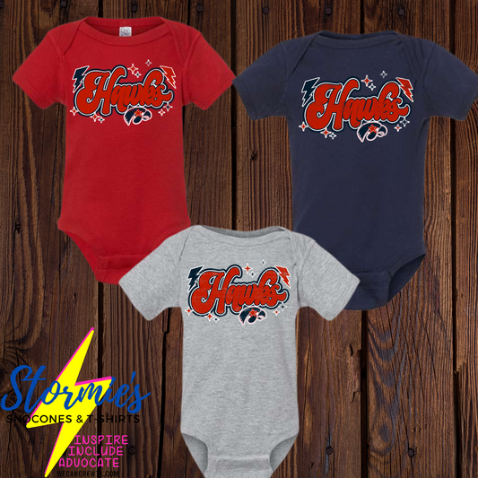 Hawks Retro Lightning Infant Bodysuit