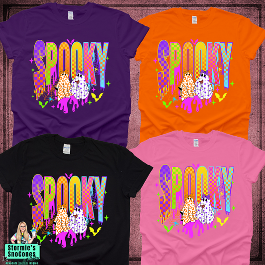 Spooky Neon Ghost Tshirt