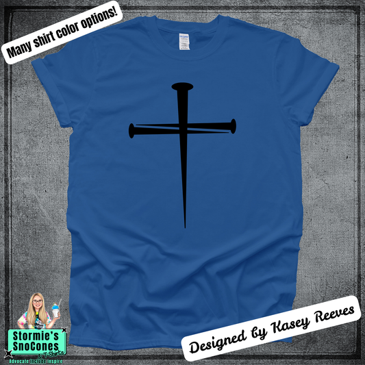 Nail Cross Tshirt Designed by Kasey Reeves