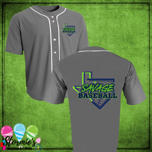 Savage Baseball 2025 Custom Baseball Gray Jersey