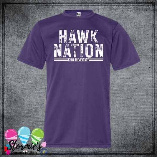 Hawk Nation - China Elementary- Water Day 2025 Shirt Purple DRY FIT