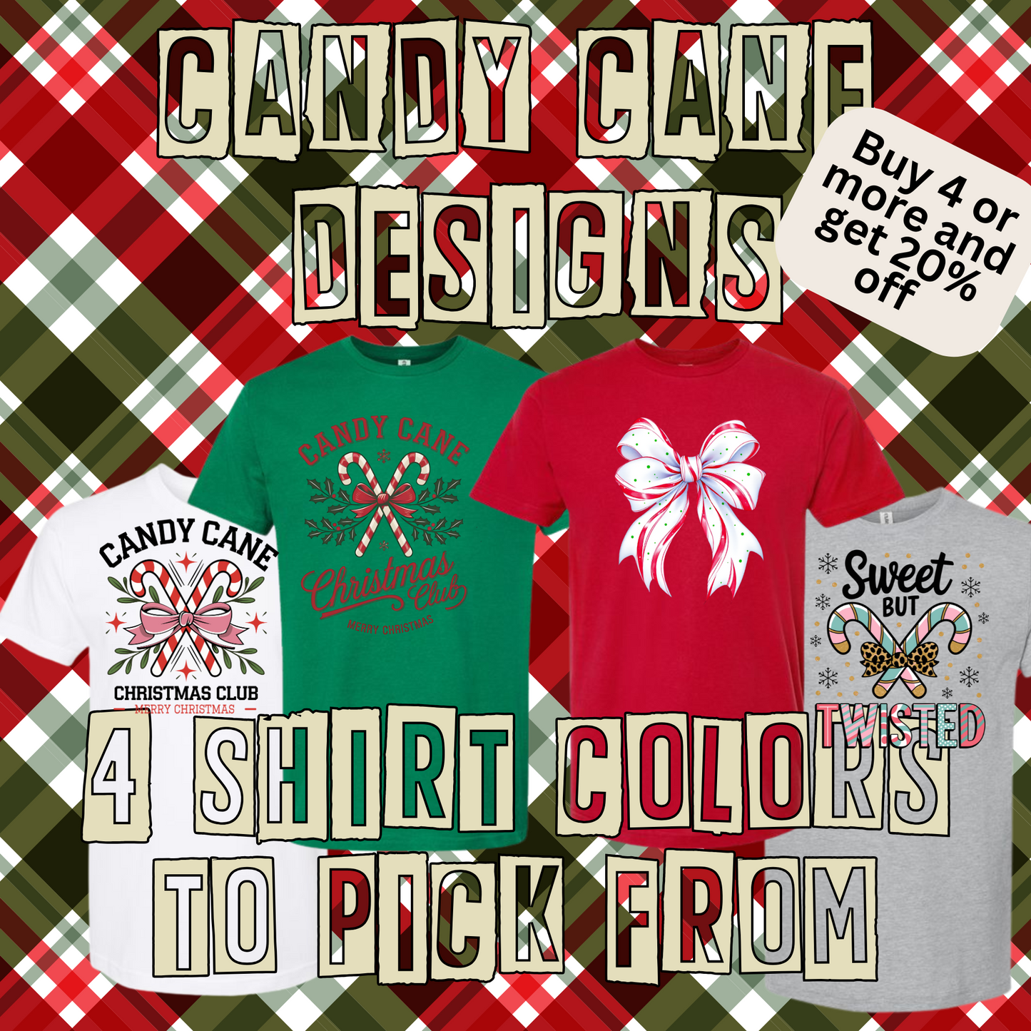 Candy Cane Spirit Days Shirts - 12+ Options