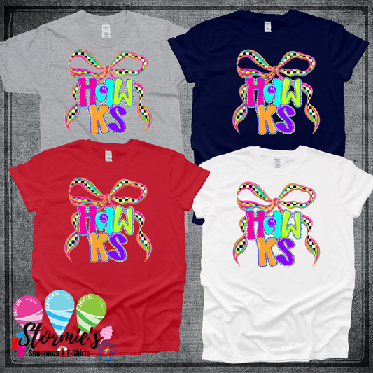 Hawks Neon Bow Repeat TShirt