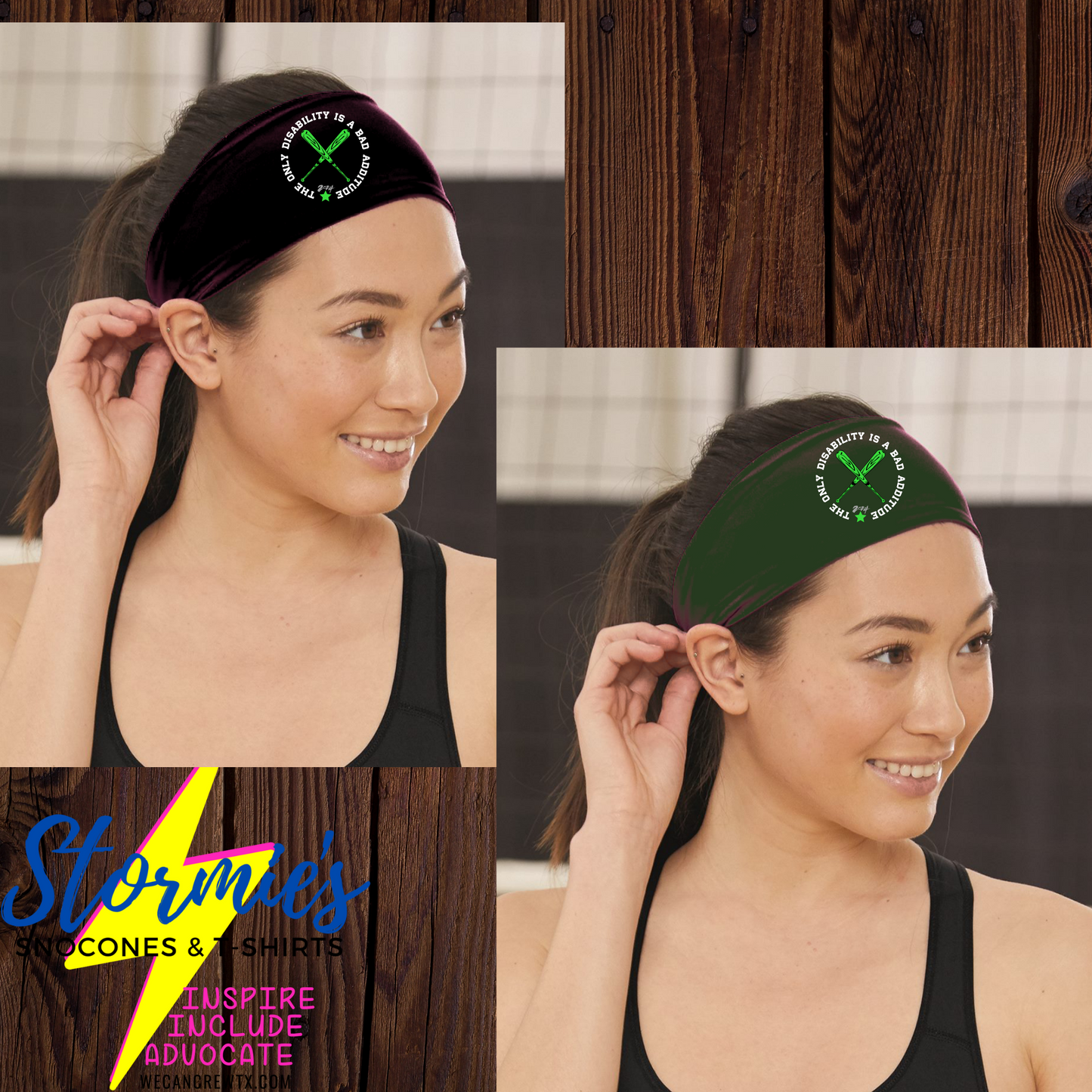 The only Disability is a bad attitude Headband