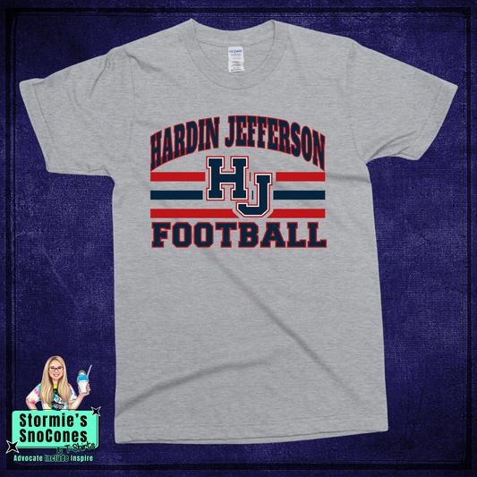 Football HJ Hawks Lines Sport Gray TShirt
