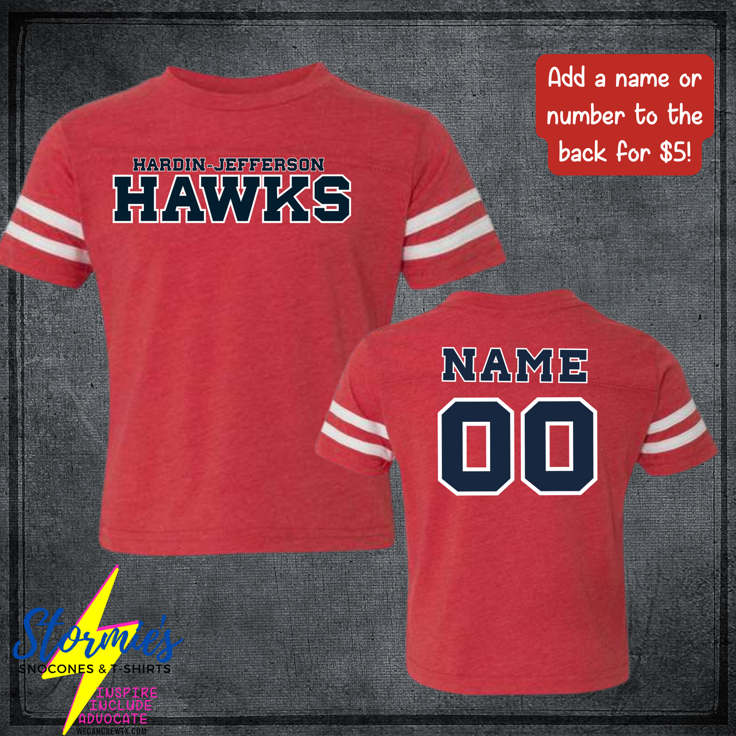 Custom HJ Hawks Football Shirt