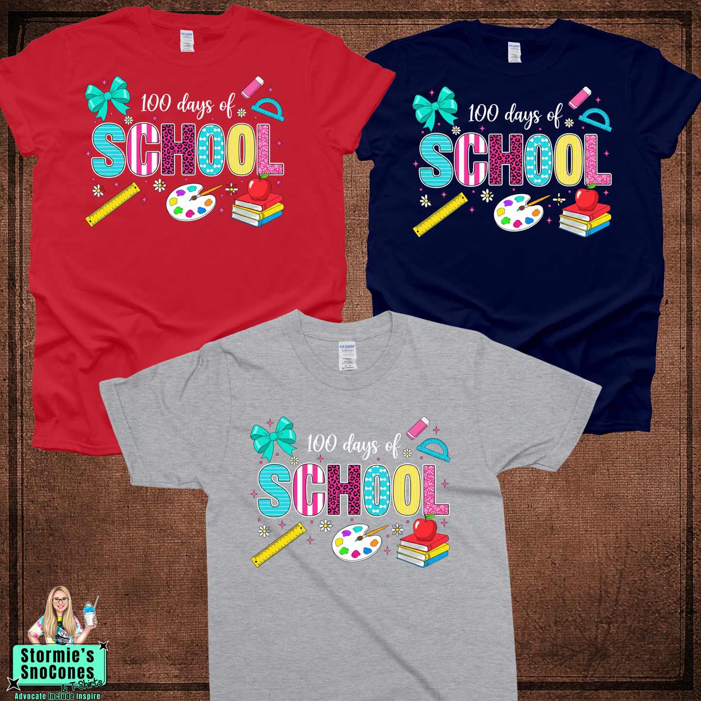 100 Days of School Girly Tshirt