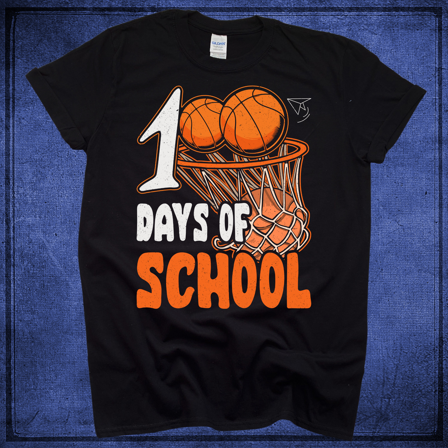 Basketball -100 Days of School - Black Shirt