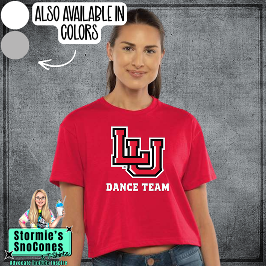 LUDT Lamar University Dance Team Logo Next Level Ideal Crop Top