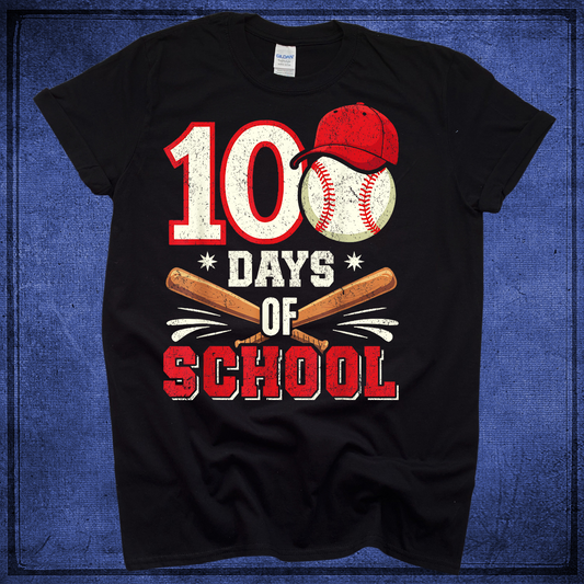 Baseball bats -100 Days of School - Black Shirt