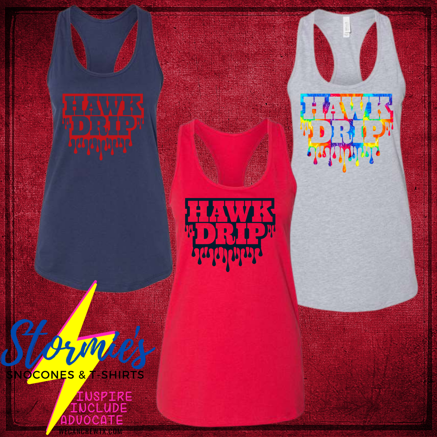 Hawk Drip Bella Racer Back Tank Top