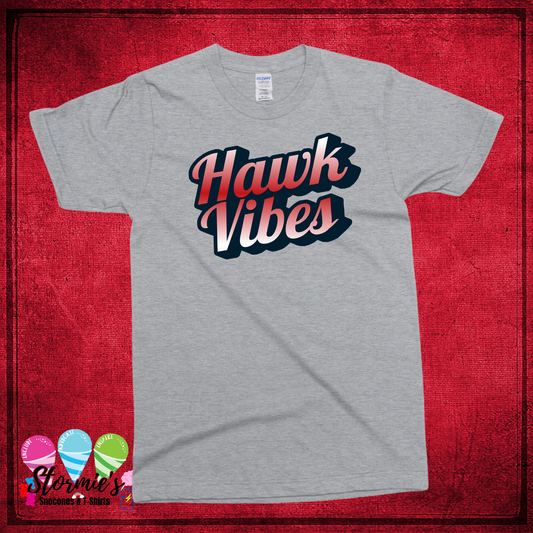Hawks Vibes Gradient Bubble Sport Gray TShirt