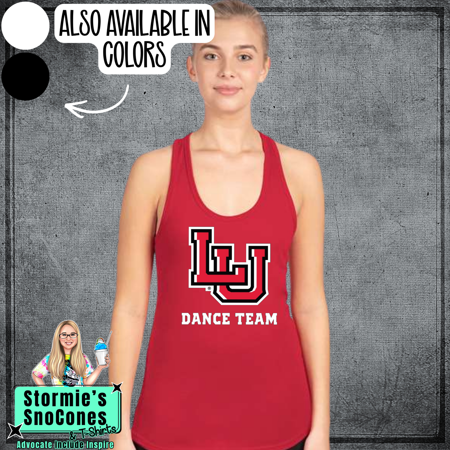 LUDT Lamar University Dance Team Logo Next Level Ideal Racerback Tank Top