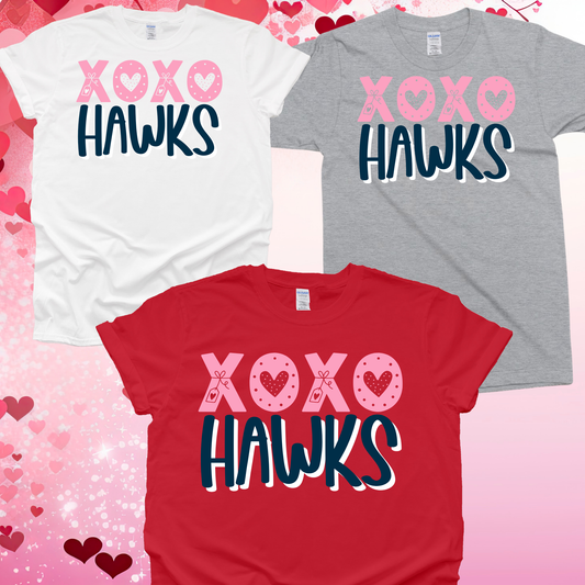 XOXO Hawks Valentine's Day Shirt