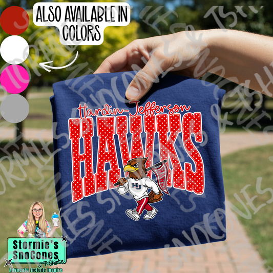 Hawk Dots Mascot Gildan Comfort Colors Tultex Shirt