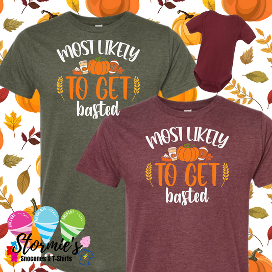 Thanksgiving Group Shirts - Most Likely To - Get Basted