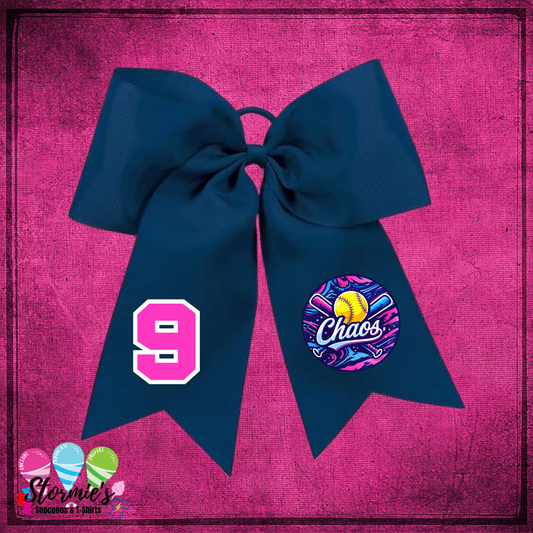 Chaos Navy Hair Bow
