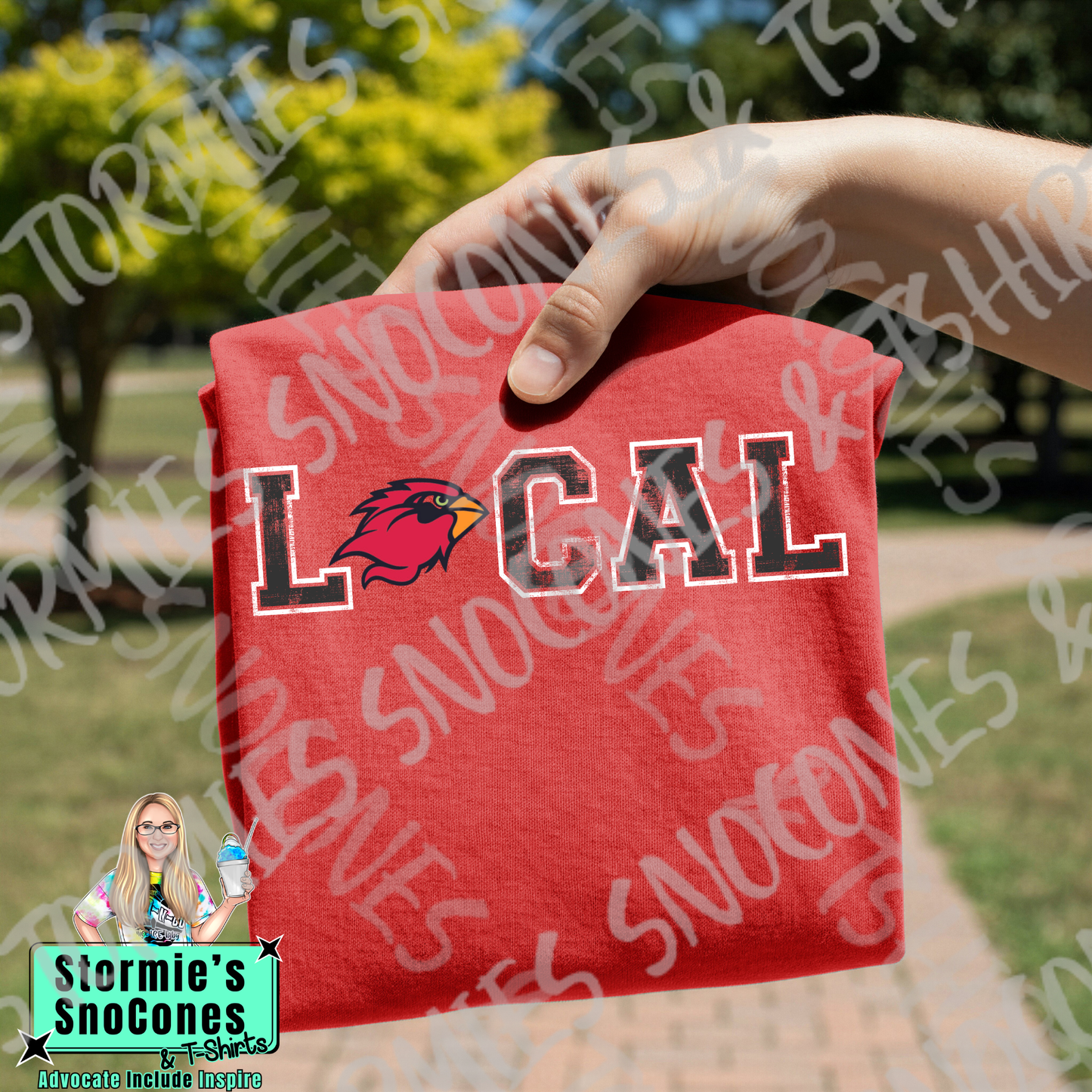 Lamar University Cardinals Logo Local Red Gildan Comfort Colors Bella Canvas Shirt