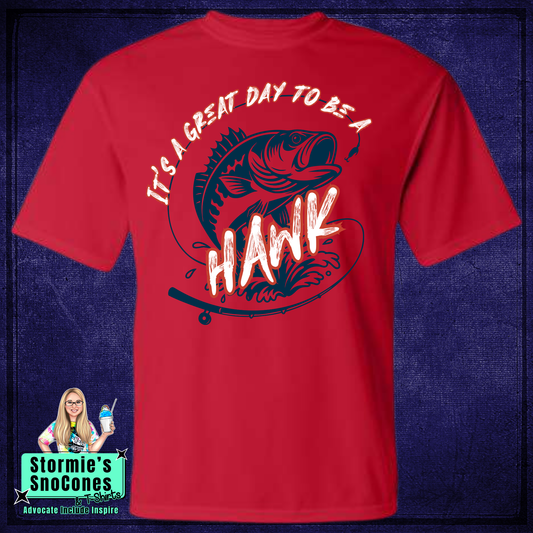 HJ Fishing Team Great Day Fish Red DRY FIT Shirt