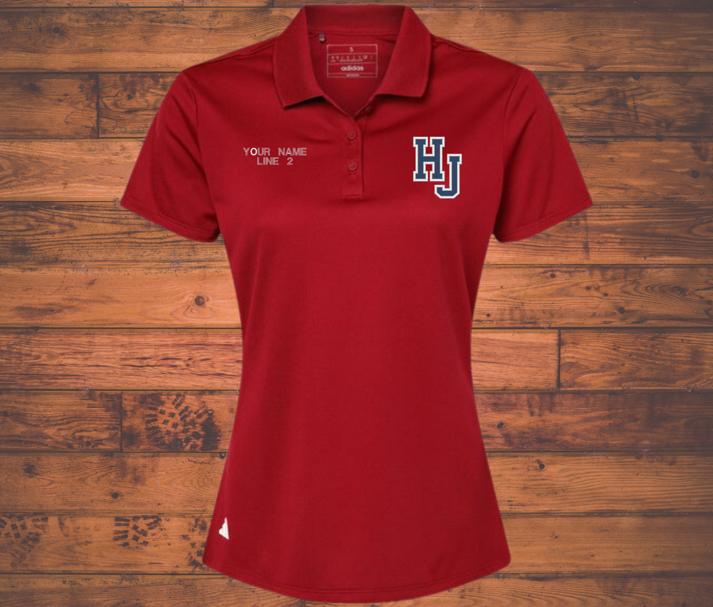 HJ Adidas Women's Polo Embroidered Shirt Customization Available