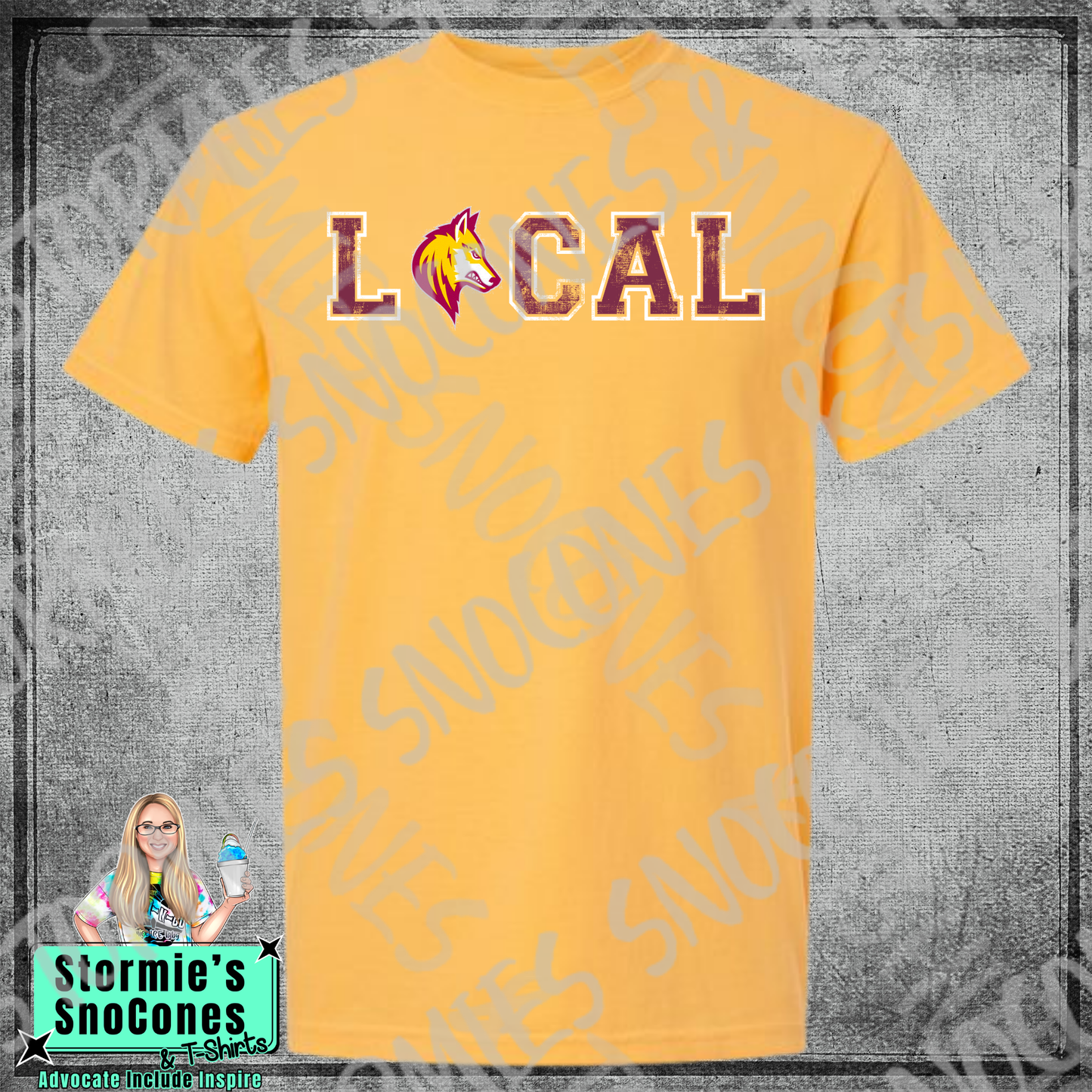 Beaumont Timberwolves Logo Local Yellow Gildan Comfort Colors Bella Canvas Shirt