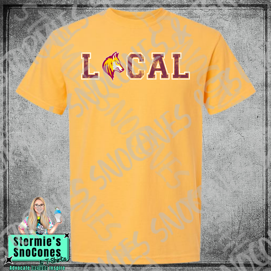 Beaumont Timberwolves Logo Local Yellow Gildan Comfort Colors Bella Canvas Shirt