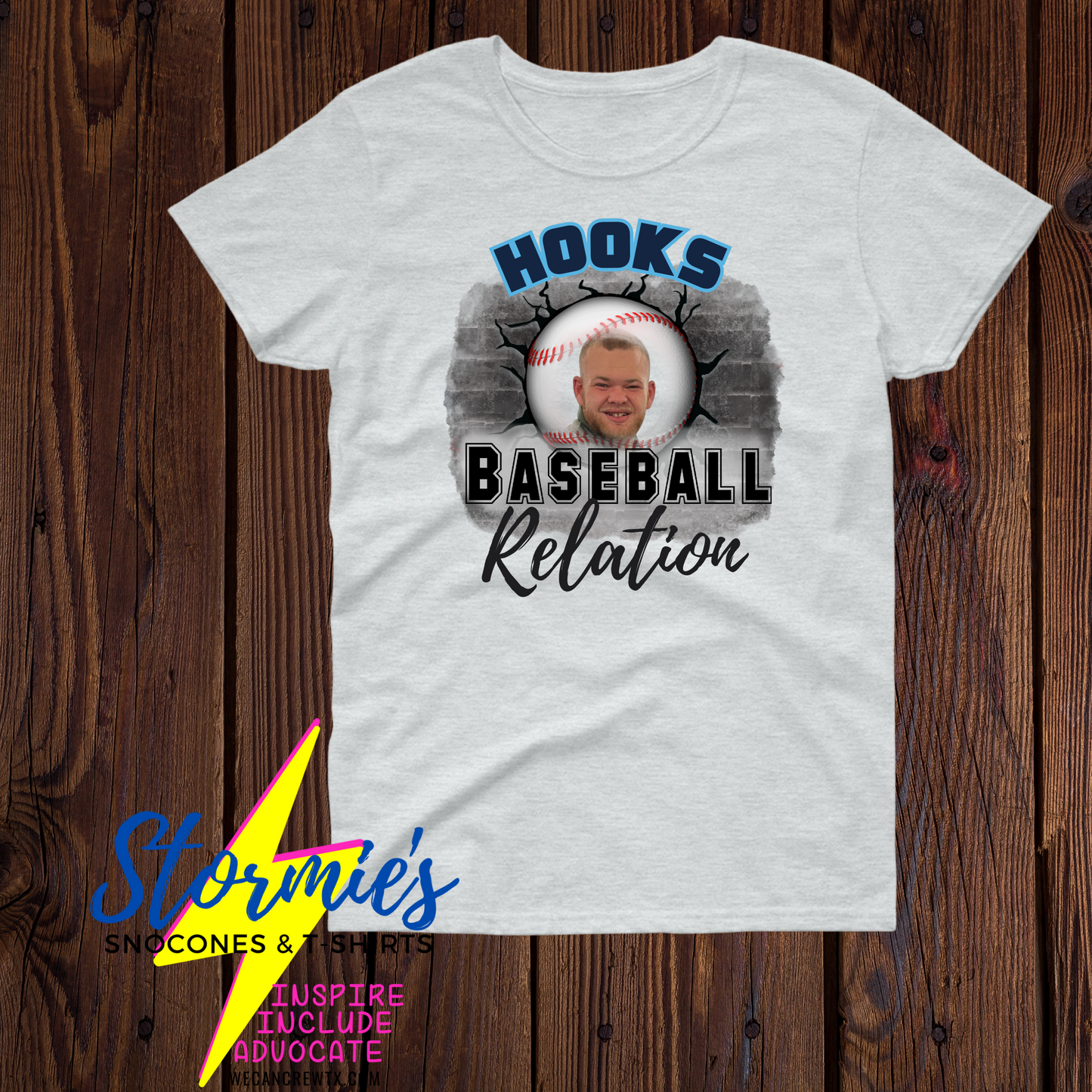 Hooks Baseball Custom Picture Relation Shirt