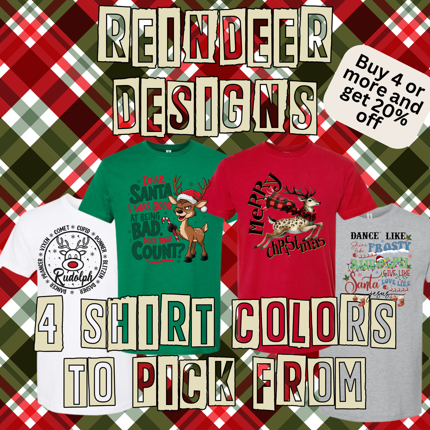 Reindeer Spirit Days Shirts - 12+ Options