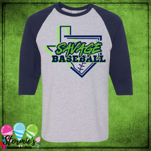 Savage Baseball 2025 3/4 Sleeve Shirt