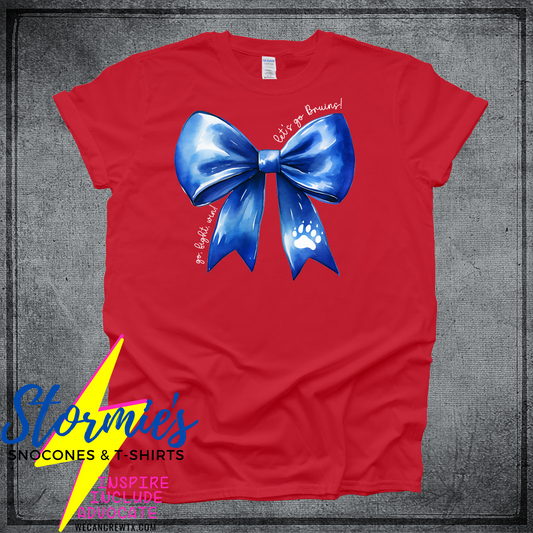 West Brook Bruins Coquette Bow Red Shirt