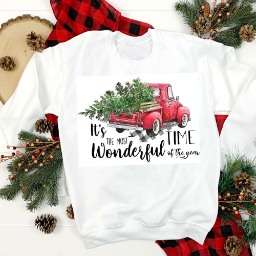 Christmas Tree Truck Sweatshirt & Tshirt