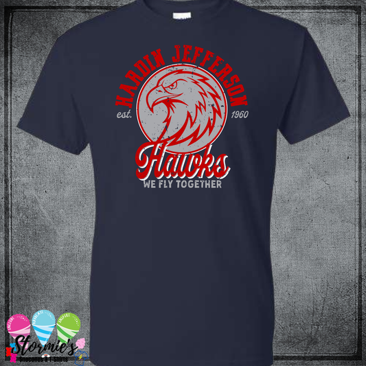 Hawks HJ Circle We Fly Together Navy DRY FIT Shirt