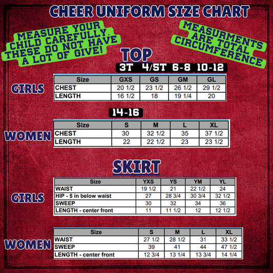 HJ Hawks custom navy red white cheer outfit 2026