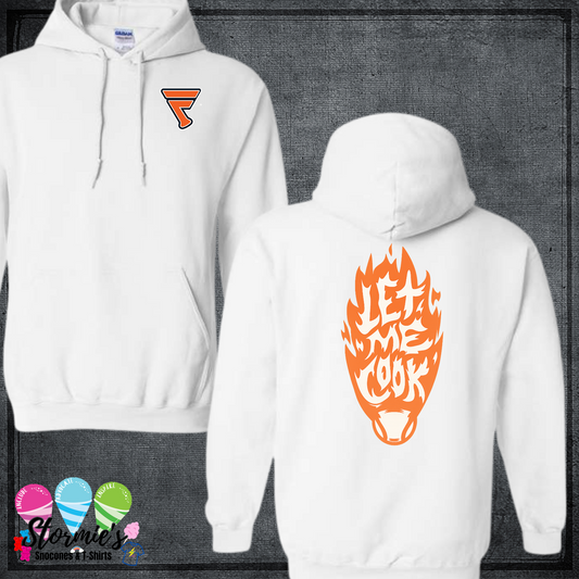 Franchise Baseball Let Me Cook White Sweatshirt & Hoodie & Long Sleeve Shirt