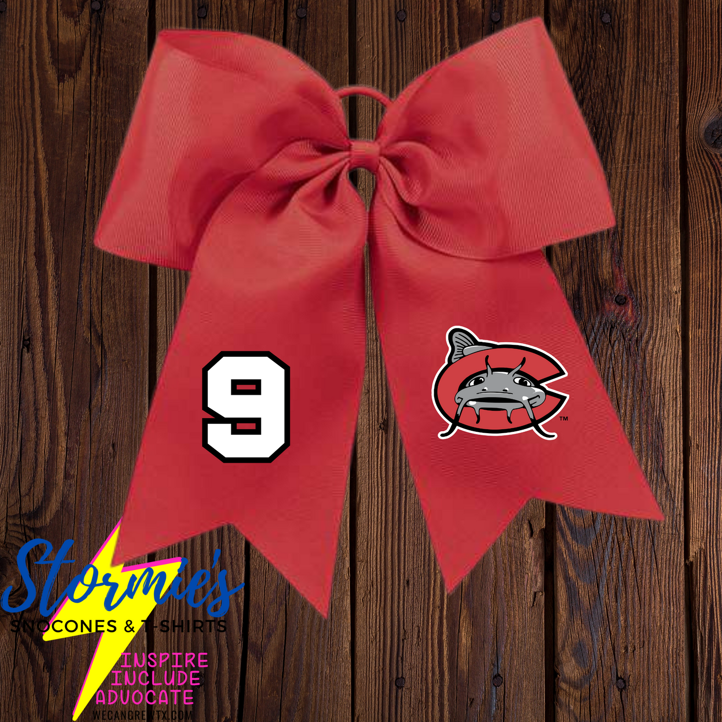 Mudcats Red Hair Bow