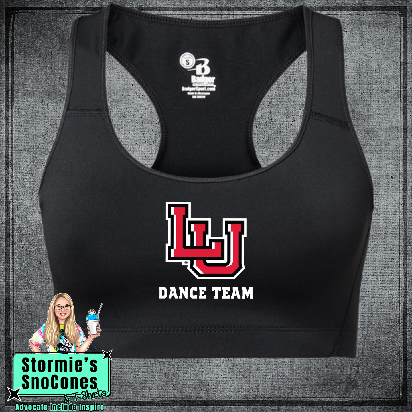 LUDT Lamar University Dance Team - Black Women's B-Sport Bra Top