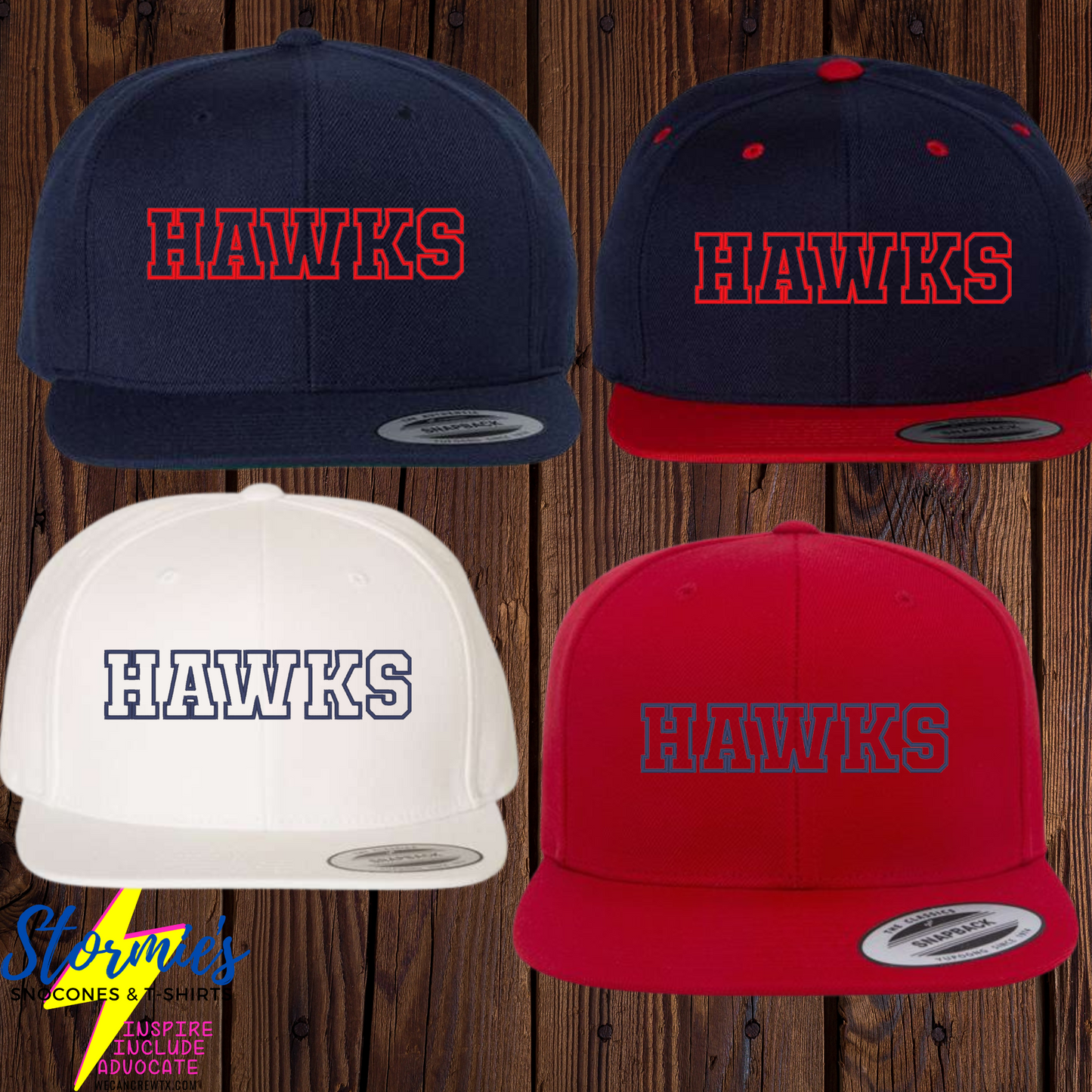 Hawks Varsity YP Classics Snapback Embroidered Hat - PICK UP ONLY