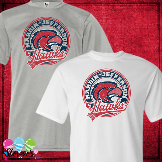Hawks HJ Circle Distressed DRY FIT Shirt
