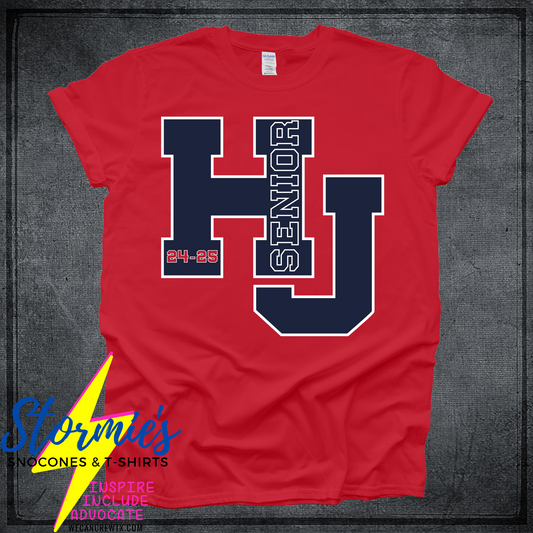 Senior 12th Grade - HJ 2024-25 - Hardin Jefferson High School Color Wars Shirt Red