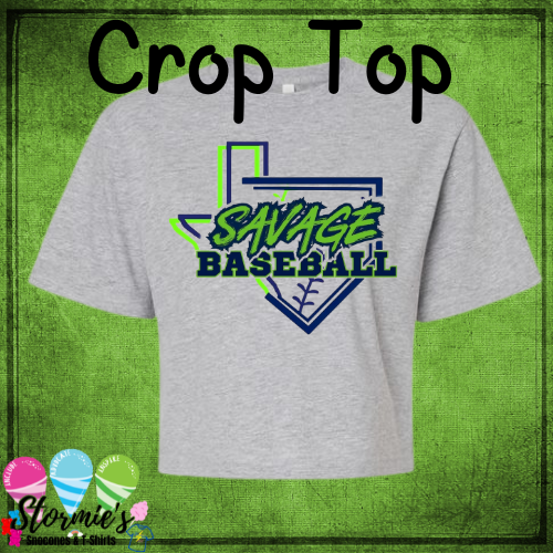 Savage Baseball 2025 Crop Top