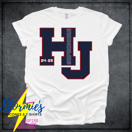 Sophomore 10th Grade - HJ 2024-25 - Hardin Jefferson High School Color Wars Shirt White