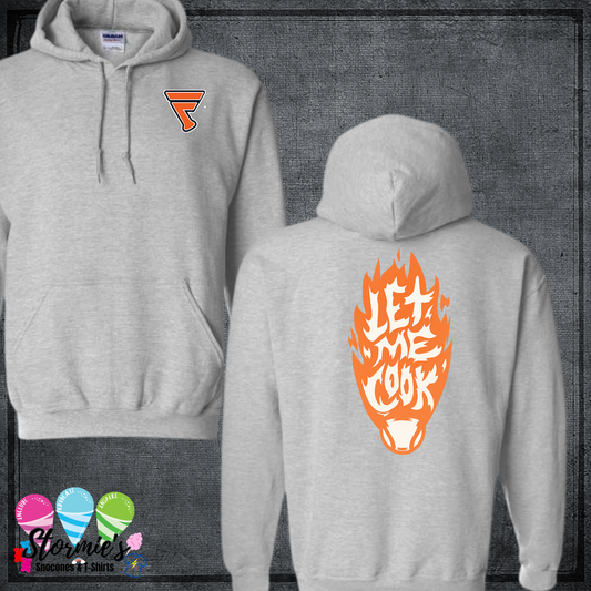 Franchise Baseball Let Me Cook Sport Gray Sweatshirt & Hoodie & Long Sleeve Shirt