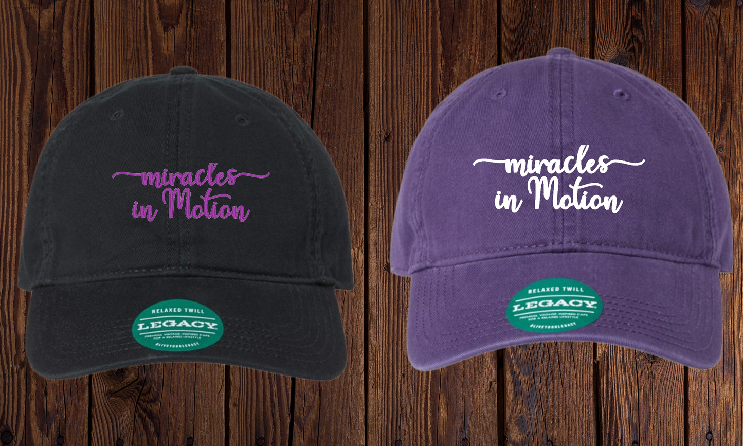 Miracles Cursive Dad Hat Embroidered Hat - PICK UP ONLY - Fundraiser