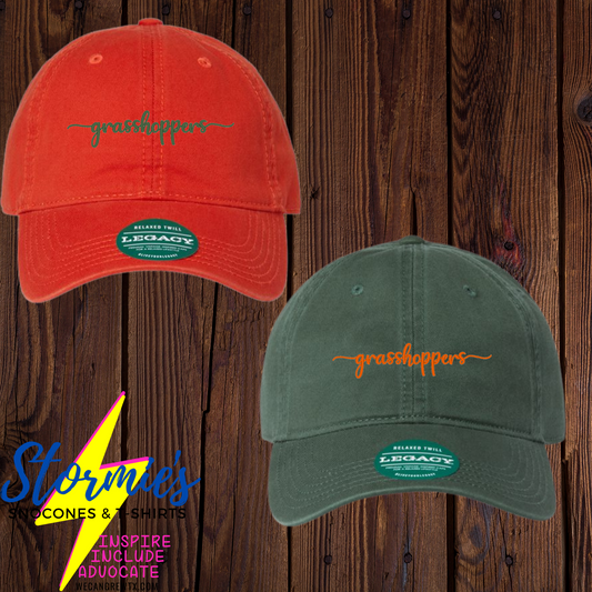 Grasshoppers Cursive Royal Dad Hat Embroidered Hat - PICK UP ONLY